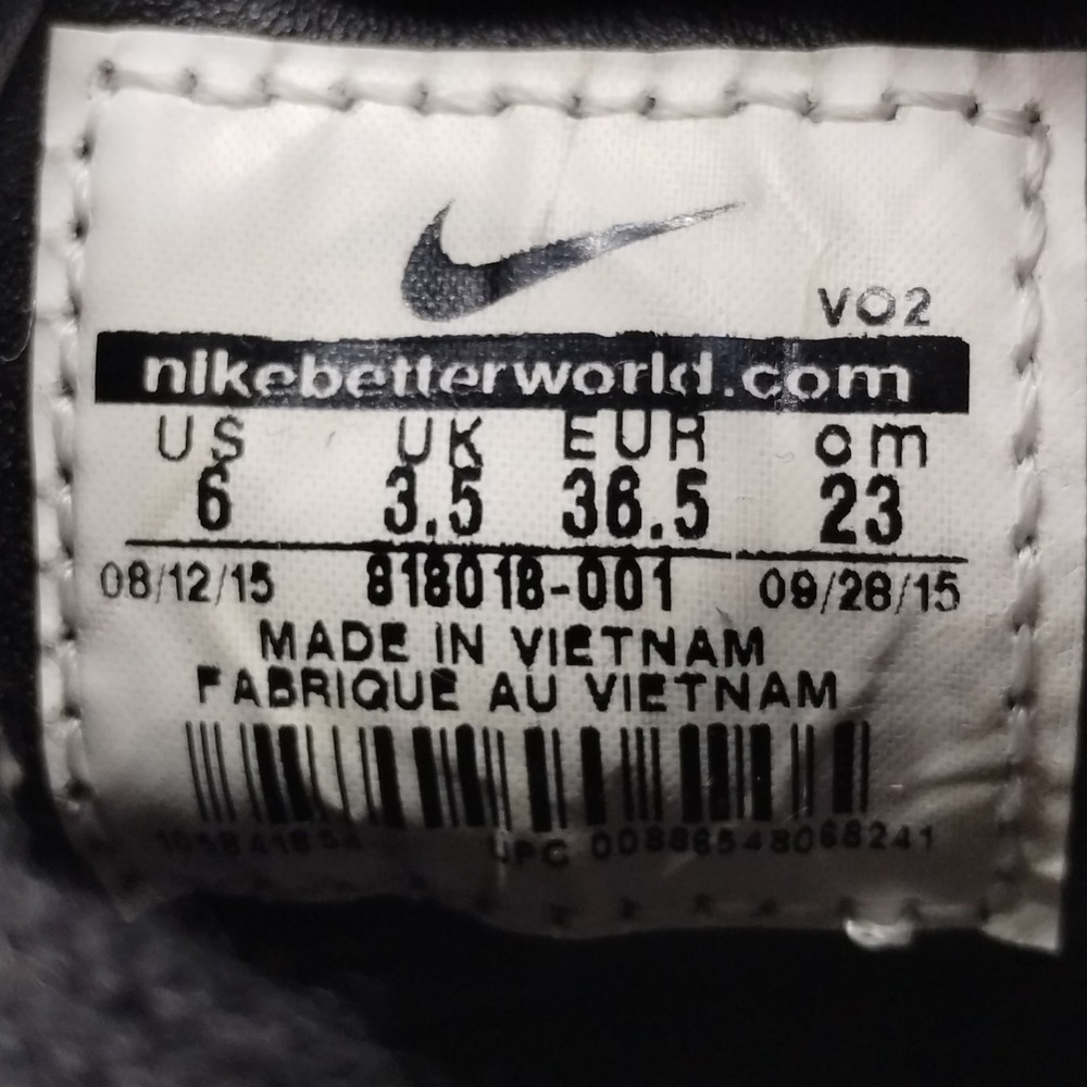 Nike‎ Air Force 1 Flyknit Casual Sneakers Womens Size 6 Black White Hi Top - Picture 9 of 9